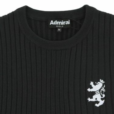 アドミラル Admiral　メンズ ランパント刺繍 編地切替 長袖 クルーネック セーター ADMA376　2023年モデル 詳細3