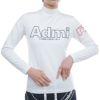 アドミラル Admiral　レディース ビッグロゴプリント 裏微起毛 長袖 モックネックシャツ ADLA362　2023年モデル ホワイト（00）