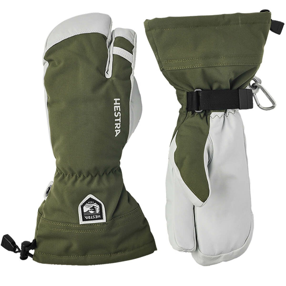 ヘストラ HESTRA　Heli Ski 3-Finger ヘリ スキー スリーフィンガー Olive　スキーグローブ 2025-2026 詳細1