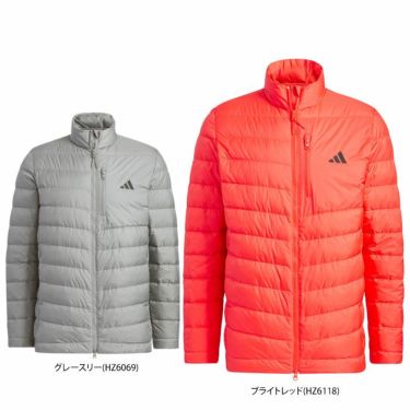 アディダス adidas　メンズ 撥水 防風 ロゴデザイン 長袖 フルジップ ダウン ジャケット DJK58　2023年モデル 詳細1