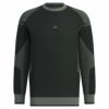 アディダス adidas　メンズ PRIMEKNIT ロゴ刺繍 編地切替 長袖 クルーネック セーター DJK97　2023年モデル ブラック（HZ6075）