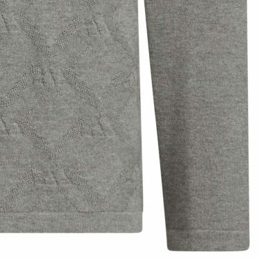 アディダス adidas　メンズ ロゴ刺繍 アーガイル柄 ジャカード 長袖 セーター ポロシャツ DJL05　2023年モデル 詳細5