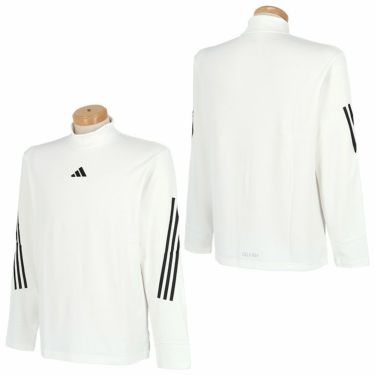 アディダス adidas　メンズ スリーストライプス ストレッチ 長袖 モックネックシャツ KOU72　2023年モデル 詳細2