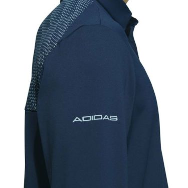 アディダス adidas　メンズ ロゴデザイン 長袖 ボタンダウン ポロシャツ MKR93　2023年モデル 詳細4