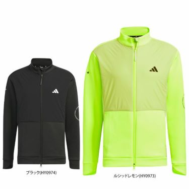 アディダス adidas　メンズ ロゴプリント ダンボールニット 生地切替 長袖 フルジップ ジャケット MKR96　2023年モデル 詳細1