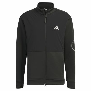 アディダス adidas　メンズ ロゴプリント ダンボールニット 生地切替 長袖 フルジップ ジャケット MKR96　2023年モデル 詳細2