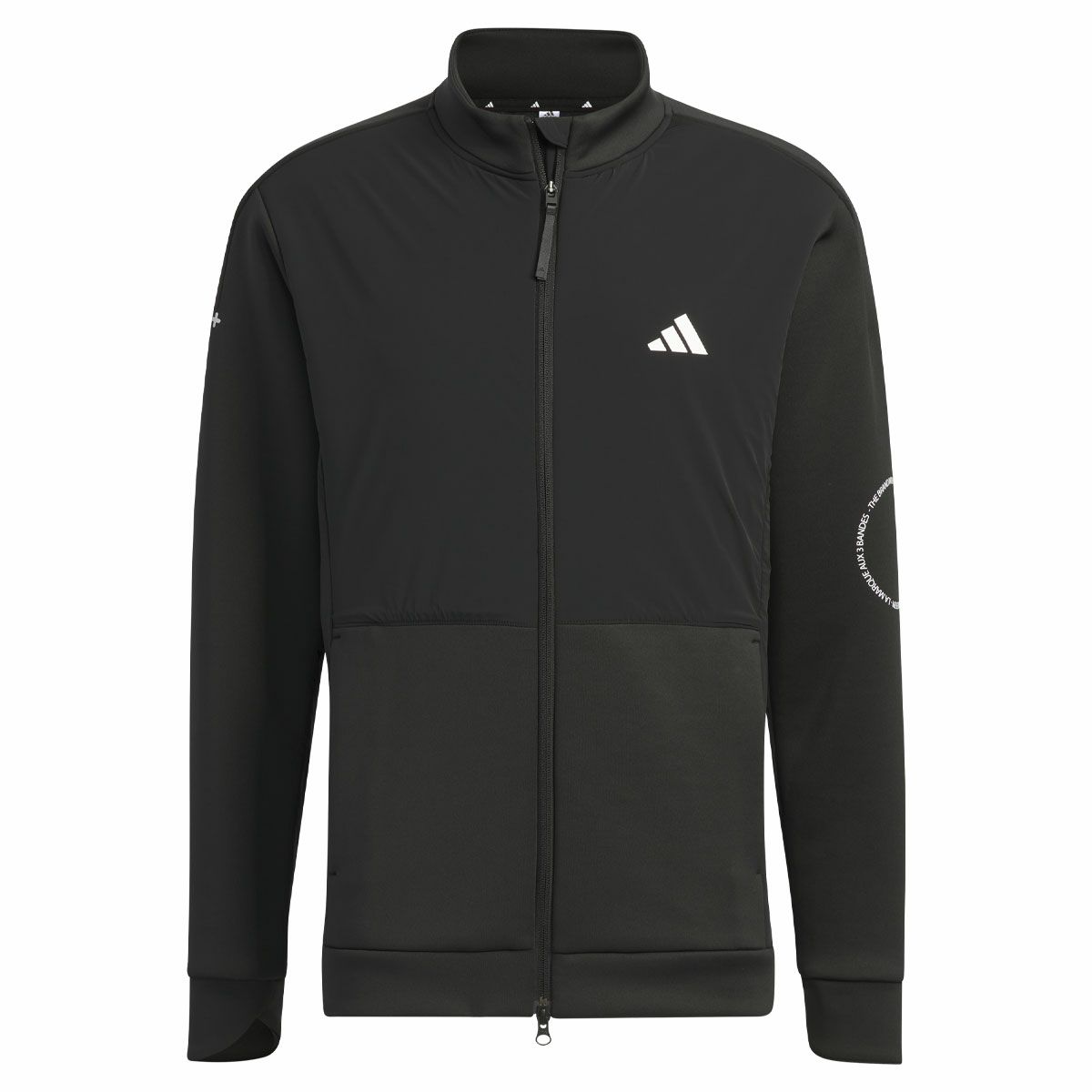 アディダス adidas　メンズ ロゴプリント ダンボールニット 生地切替 長袖 フルジップ ジャケット MKR96　2023年モデル 詳細2