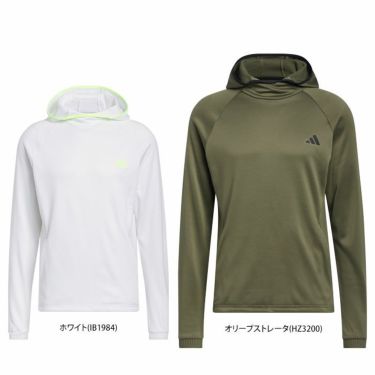 アディダス adidas　メンズ ロゴプリント 生地切替 裏起毛 長袖 プルオーバー フーディー NBY78　2023年モデル 詳細1