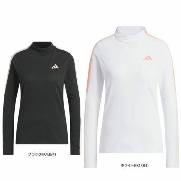 アディダス adidas　レディース サイドカラーブロック ストレッチ 長袖 モックネックシャツ IKR13　2023年モデル 詳細2