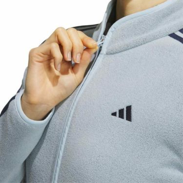 アディダス adidas　レディース スリーストライプス 長袖 フルジップ ジャケット & インナーパンツ一体型 スカート フリースセットアップ MKS69　2023年モデル 詳細4