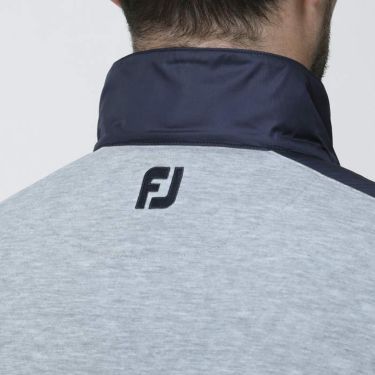フットジョイ FootJoy　メンズ ロゴ刺繍 生地切替 裏起毛 中綿入り 長袖 フルジップ ハイブリッド ジャケット FJ-F23-M04　2023年モデル 詳細4