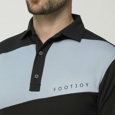 フットジョイ FootJoy　メンズ ロゴプリント カラーブロック 長袖 ポロシャツ FJ-F23-S16　2023年モデル 詳細6