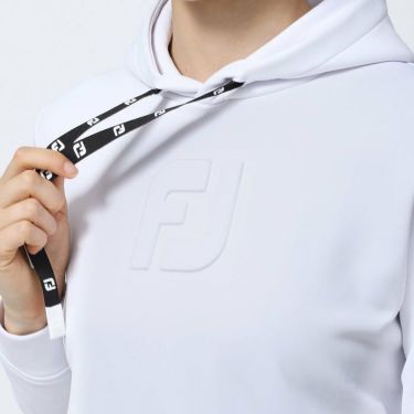 フットジョイ FootJoy　レディース 立体ロゴ 裏起毛 ストレッチ 長袖 プルオーバー フーディー FJW-F23-M03　2023年モデル 詳細3