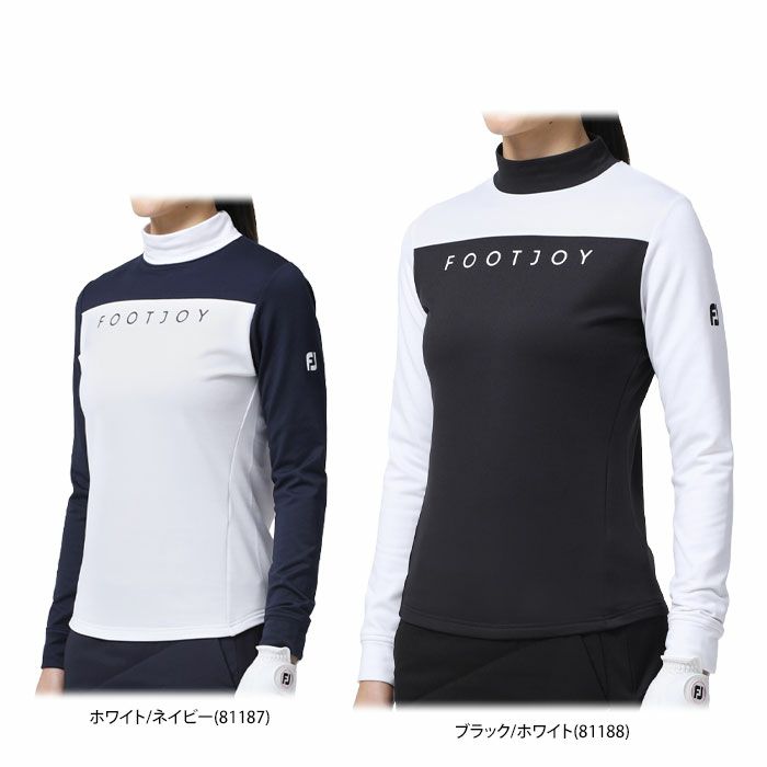 フットジョイ FootJoy レディース ロゴプリント カラーブロック 裏起毛