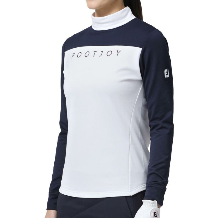 フットジョイ FootJoy レディース ロゴプリント カラーブロック 裏起毛