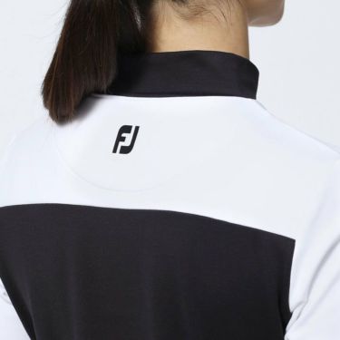 フットジョイ FootJoy　レディース ロゴプリント カラーブロック 裏起毛 ストレッチ 長袖 モックネックシャツ FJW-F23-S09　2023年モデル 詳細4