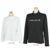ジュン アンド ロペ JUN ＆ ROPE　レディース ロゴプリント ベアスムース ストレッチ 長袖 モックネックシャツ ERM33150　2023年モデル