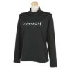 ジュン アンド ロペ JUN ＆ ROPE　レディース ロゴプリント ベアスムース ストレッチ 長袖 モックネックシャツ ERM33150　2023年モデル ブラック（01）