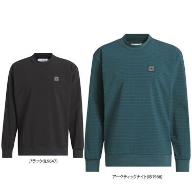 アディダス adidas　メンズ ADICROSS 撥水 ストレッチ 裏起毛 長袖 クルーネック プルオーバー NBY37　2023年モデル 詳細1