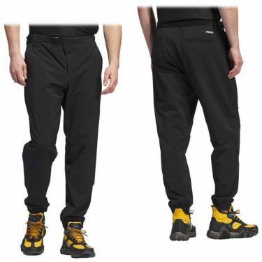 アディダス adidas　メンズ ADICROSS 防風 裏起毛 撥水 ストレッチ ベルト付き ジョガーパンツ NBY39　2023年モデル 詳細2