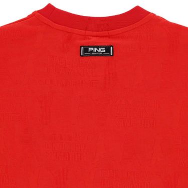 ピン PING　メンズ ロゴ刺繍 Mr.PING アルファベットシャドー柄 ストレッチ 長袖 クルーネック プルオーバー 621-3262901　2023年モデル 詳細4