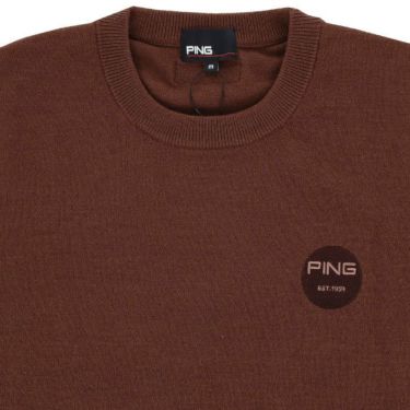 ピン PING　メンズ ロゴ刺繍 長袖 クルーネック セーター 621-3270001　2023年モデル 詳細3