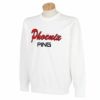 ピン PING　メンズ ロゴデザイン ジャガード 長袖 クルーネック セーター 621-3270901　2023年モデル ホワイト（030）