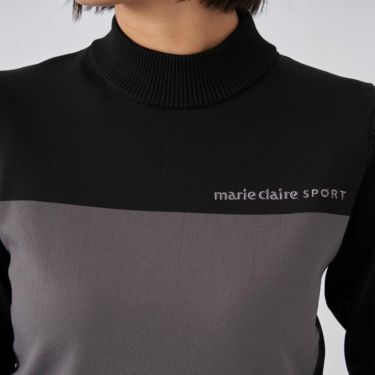 マリクレール marie claire　レディース 軽量 カラーブロック 長袖 ハイネック セーター 733-731　2023年モデル 詳細3