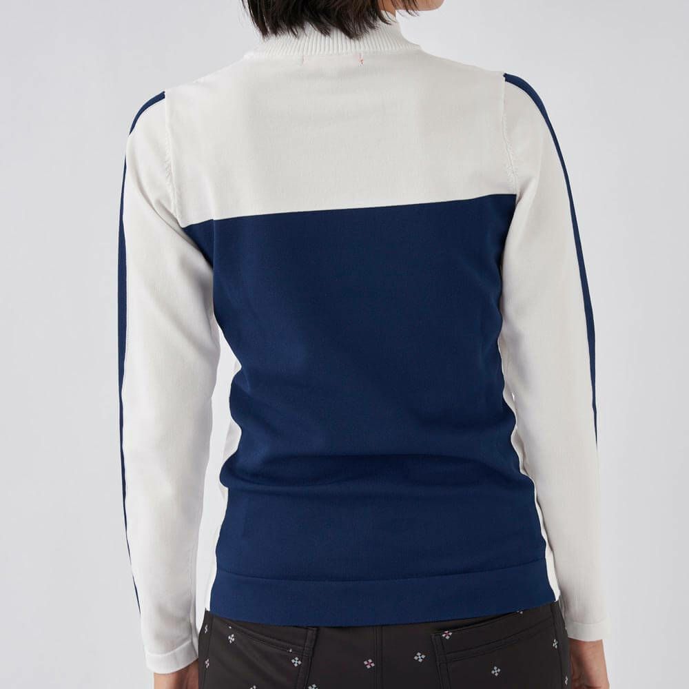 マリクレール marie claire　レディース 軽量 カラーブロック 長袖 ハイネック セーター 733-731　2023年モデル 詳細8