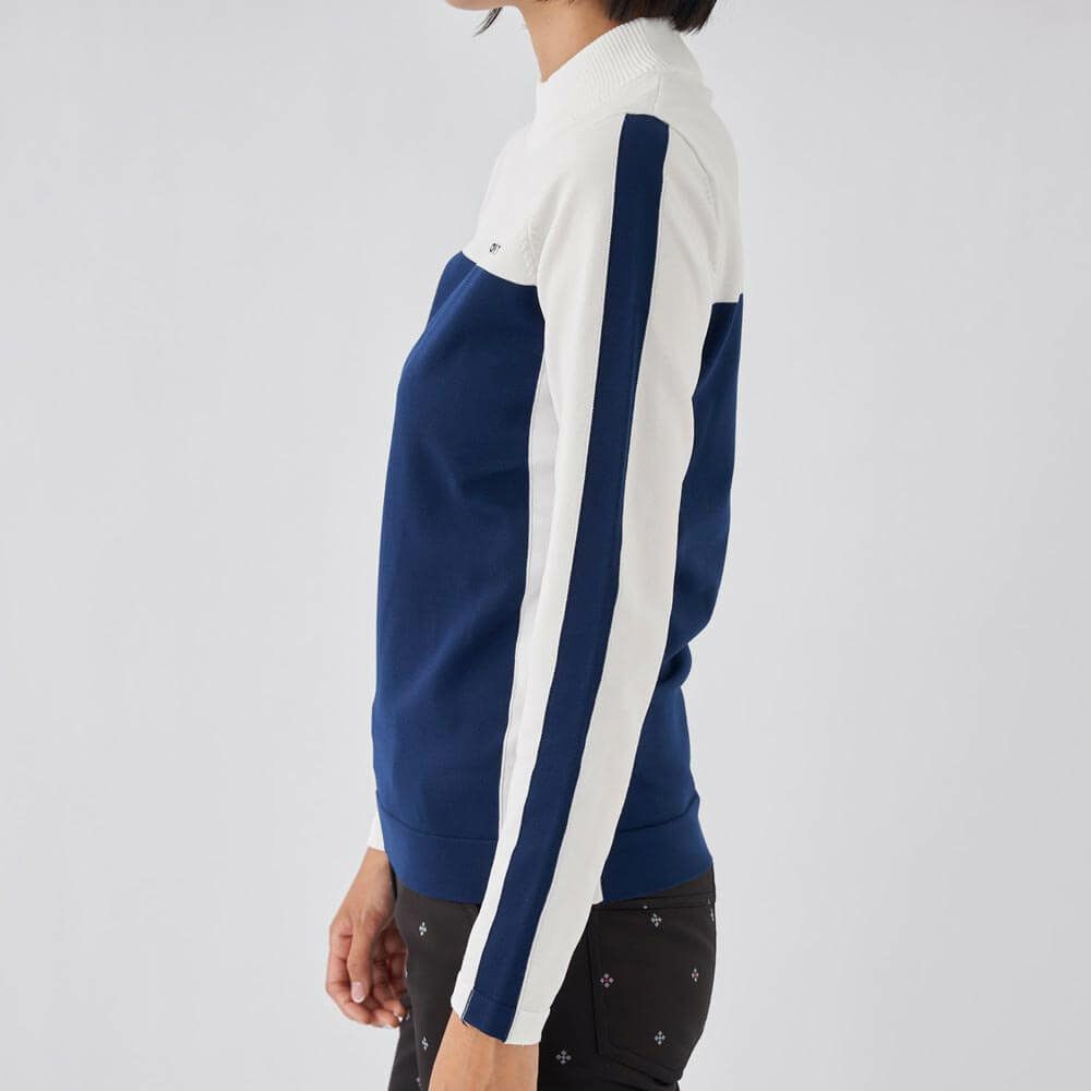 マリクレール marie claire　レディース 軽量 カラーブロック 長袖 ハイネック セーター 733-731　2023年モデル 詳細10