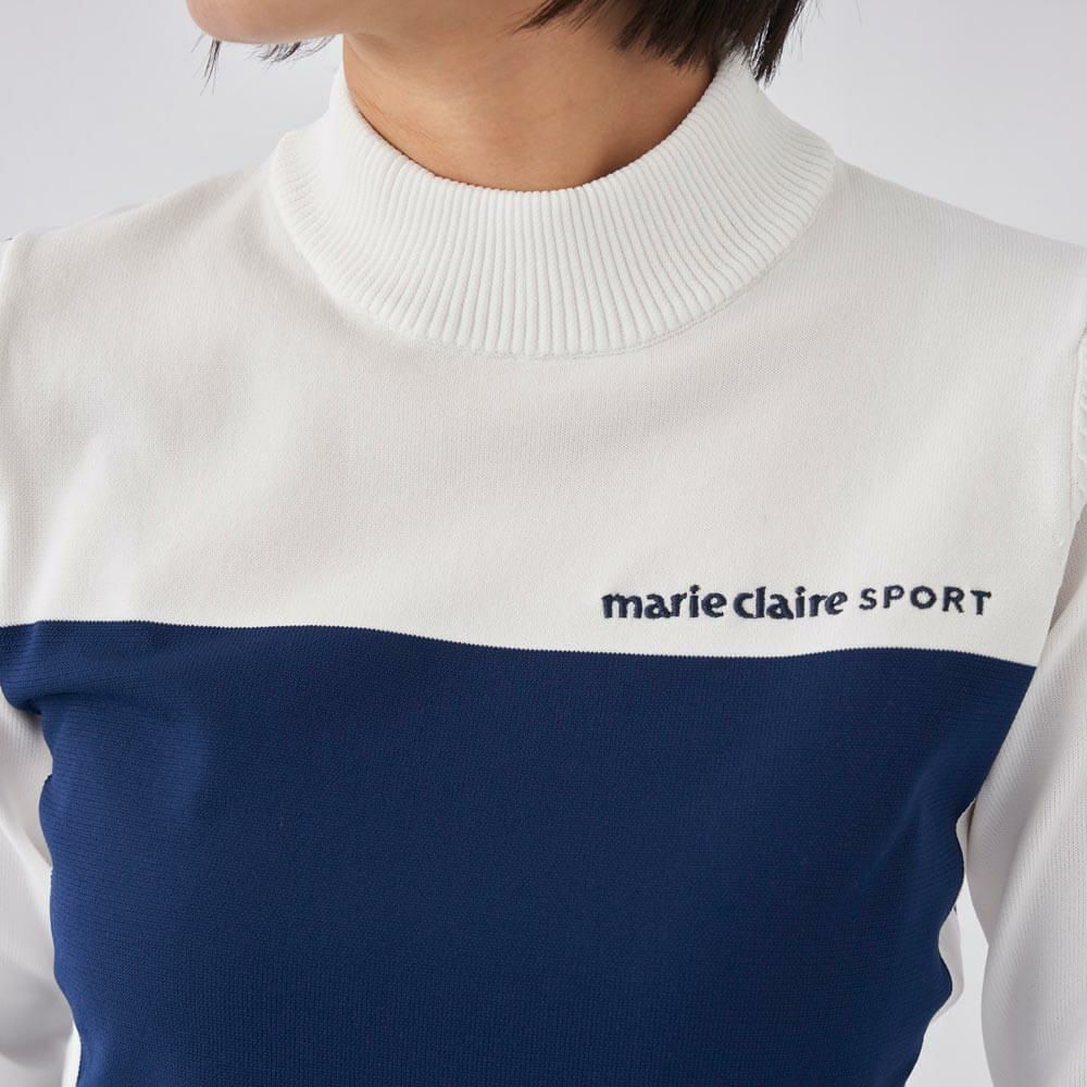 マリクレール marie claire　レディース 軽量 カラーブロック 長袖 ハイネック セーター 733-731　2023年モデル 詳細11