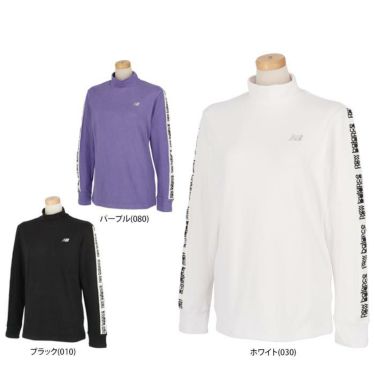 ニューバランスゴルフ　レディース SPORT 微起毛生地 ロゴテープ ストレッチ 長袖 モックネックシャツ 012-3267503　2023年モデル 詳細1