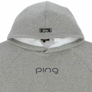 ピン PING　レディース ロゴプリント Mr.PING ストレッチ 裏起毛 長袖 プルオーバー フーディー 622-3262002　2023年モデル 詳細3