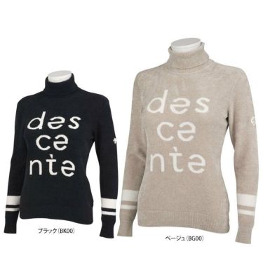 デサントゴルフ DESCENTE GOLF　レディース ロゴデザイン 長袖 タートルネック セーター DGWWJL05　2023年モデル 詳細2