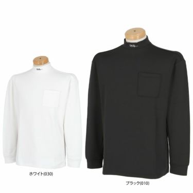 ナノ・ユニバース　メンズ ロゴデザイン ポケット付き ストレッチ 長袖 モックネックシャツ 030-3266002　2023年モデル 詳細1