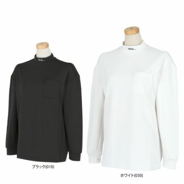 ナノ・ユニバース　レディース ロゴデザイン ポケット付き ストレッチ 長袖 モックネックシャツ 045-3266002　2023年モデル 詳細1