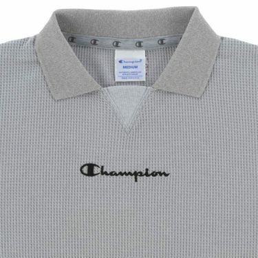 チャンピオンゴルフ ChampionGOLF　メンズ ワッフル生地 ストレッチ 長袖 Vガゼット 衿付き プルオーバー C3-YG403　2023年モデル 詳細3