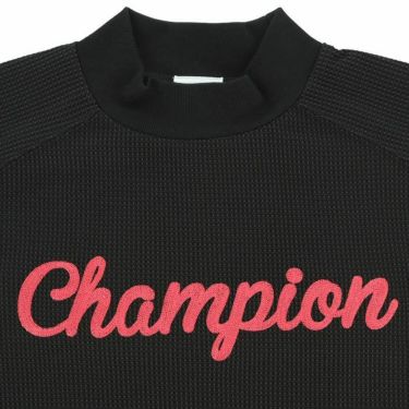 チャンピオンゴルフ ChampionGOLF　レディース ワッフル生地 ロゴ刺繍 ストレッチ 長袖 モックネック ワンピース CW-YG404　2023年モデル 詳細3