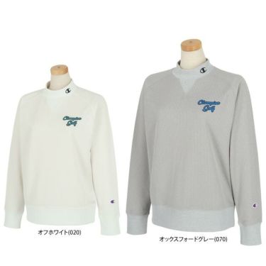 チャンピオンゴルフ ChampionGOLF　レディース ワッフル生地 ストレッチ 長袖 Vガゼット モックネックシャツ CW-YG406　2023年モデル 詳細1