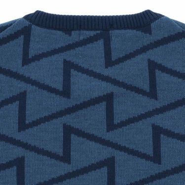 ヨネックス YONEX　メンズ ロゴ刺繍 ジャガード ウール混 長袖 クルーネック セーター GWF2056　2022年モデル 詳細4