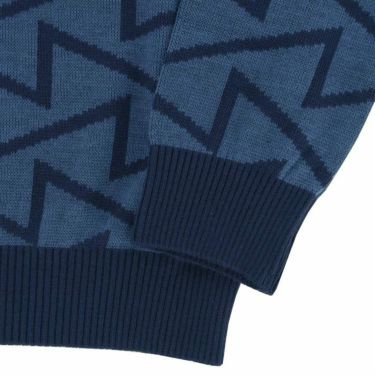 ヨネックス YONEX　メンズ ロゴ刺繍 ジャガード ウール混 長袖 クルーネック セーター GWF2056　2022年モデル 詳細5