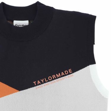 テーラーメイド TaylorMade　レディース 総柄 長袖 ドロップショルダー クルーネック セーター TL144　2023年モデル 詳細3