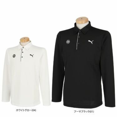 プーマ PUMA　メンズ ロゴデザイン バイカラー 長袖 ポロシャツ 624913　2023年モデル 詳細1