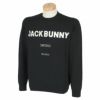 ジャックバニー Jack Bunny!!　メンズ ロゴジャガード 背面ライン 長袖 クルーネック セーター 262-3270033　2023年モデル ブラック（010）