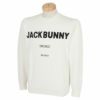 ジャックバニー Jack Bunny!!　メンズ ロゴジャガード 背面ライン 長袖 クルーネック セーター 262-3270033　2023年モデル ホワイト（030）