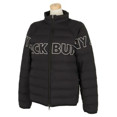 ジャックバニー Jack Bunny!!　レディース アウトラインロゴプリント 中綿 ストレッチ 長袖 フルジップ ブルゾン 263-3220104　2023年モデル ブラック（010）