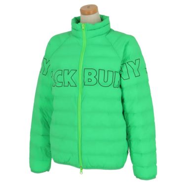 ジャックバニー Jack Bunny!!　レディース アウトラインロゴプリント 中綿 ストレッチ 長袖 フルジップ ブルゾン 263-3220104　2023年モデル グリーン（140）