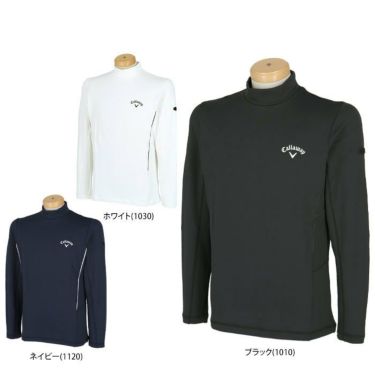 キャロウェイ Callaway　メンズ ロゴプリント ダブルニット 裏起毛 ストレッチ 長袖 モックネックシャツ C23233111　2023年モデル 詳細5