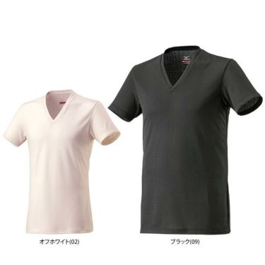 ミズノ MIZUNO　メンズ ブレスサーモ 薄手 for Daily 半袖 Vネック インナーシャツ C2JAA613　2023年モデル 詳細1