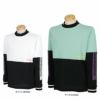 マンシングウェア Munsingwear　メンズ ロゴプリント バイカラー ストレッチ 長袖 モックネックシャツ MEMWJB01　2023年モデル